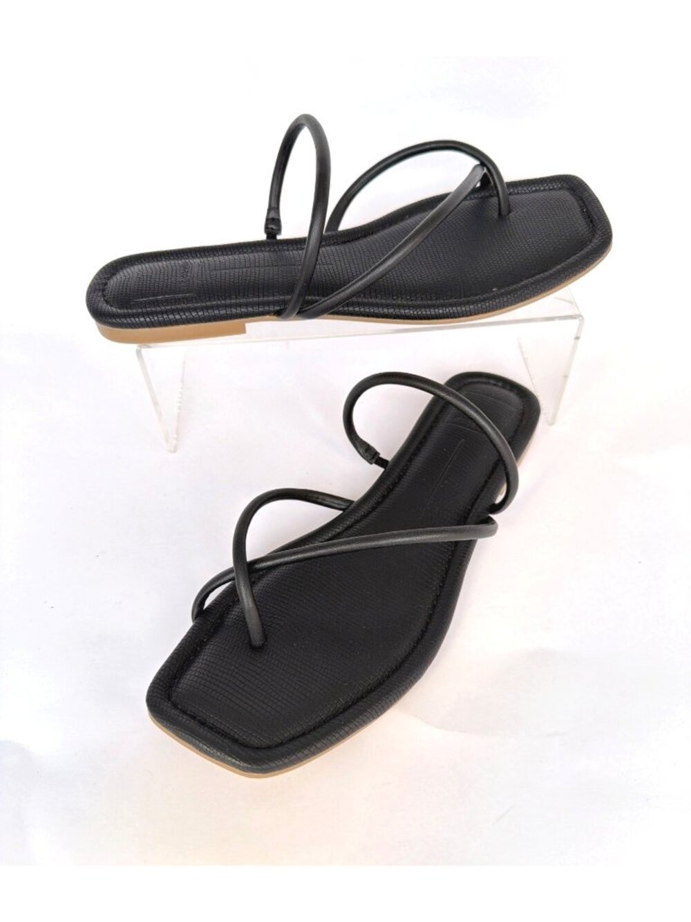 Dolce Vita Leanna Black Sandals Summer Strappy Flat Sandals Size 9.5